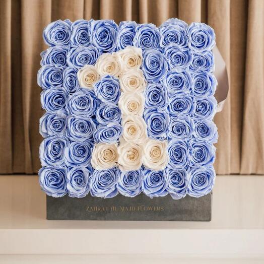 Коробка с цифрами-Синяя