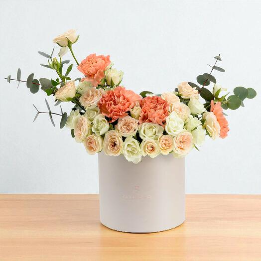 Coral Frost In Sand Bloom Box