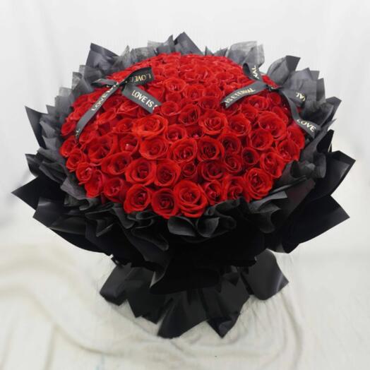 100 roses rouges classiques