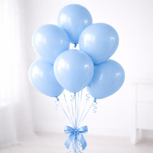 Blue Helium Balloon Fountain