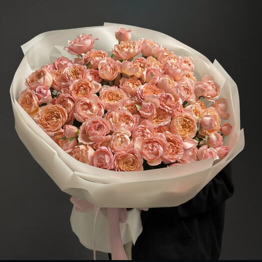 Персиковый садовый букет «Жюльетта»