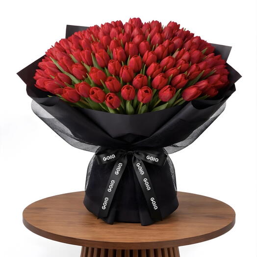 Красный тюльпан люкс День святого Валентина