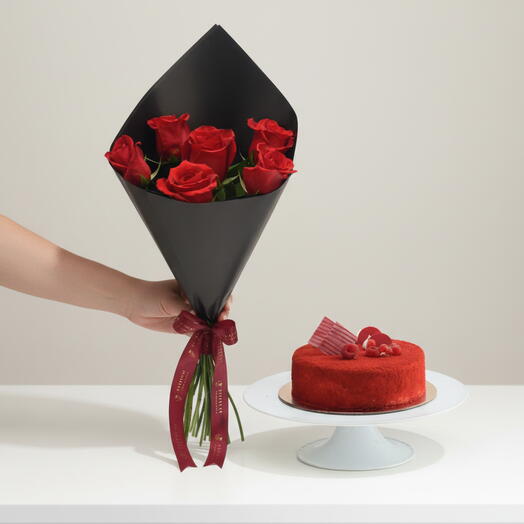 Roses For The One Cake Combo