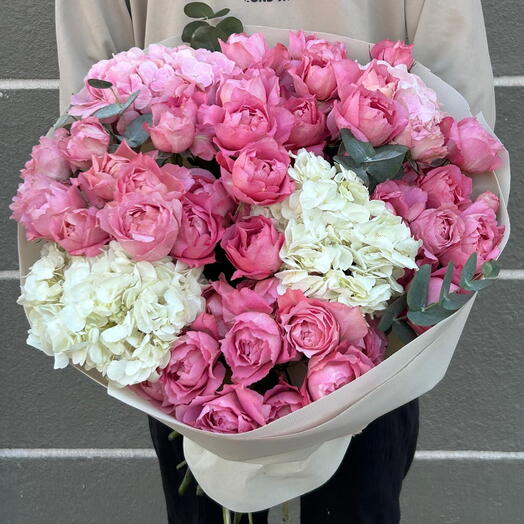 Julietta spray and Mixed Hydrangea Bouquet