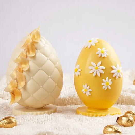 Lot de 2 œufs design pour Pâques