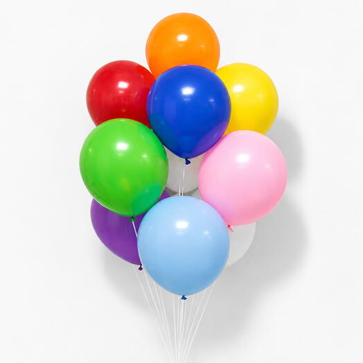 11 ballons à hélium assortis