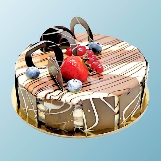 Шоколадный мраморный торт