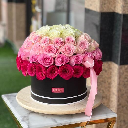 69 Mixed Flowers in a box-709