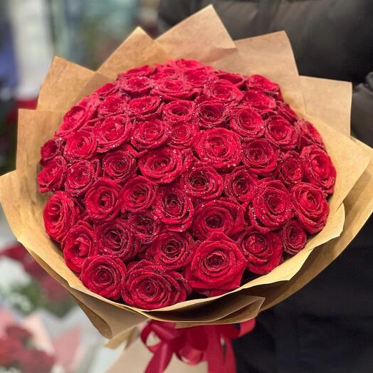 Bouquet de 51 roses rouges