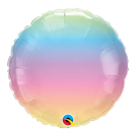 Фольгированный шар омбре в пастельных тонах