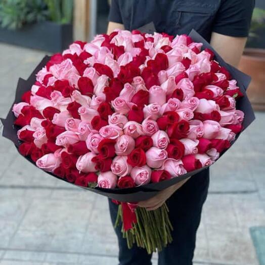 75 Red N Pink Rose Bouquet