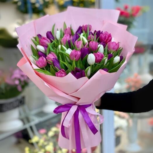 Colorful Tulips Charm