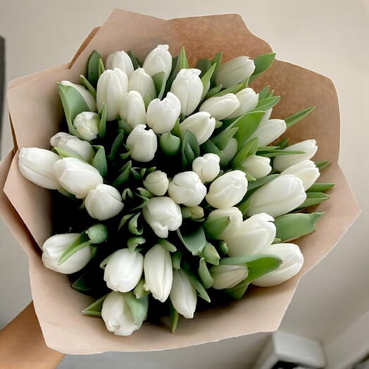 Pure Embrace – 31 White Tulips