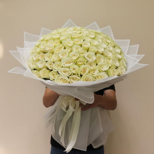 Pura Elegancia – Ramo de 81 Rosas Blancas