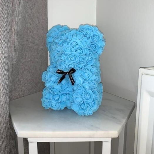 Light Blue Rose Teddy Bear