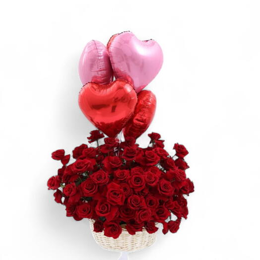 101 Red Rose Luxurious  Basket Gift Set For Birthday, Anniversary or valentine s