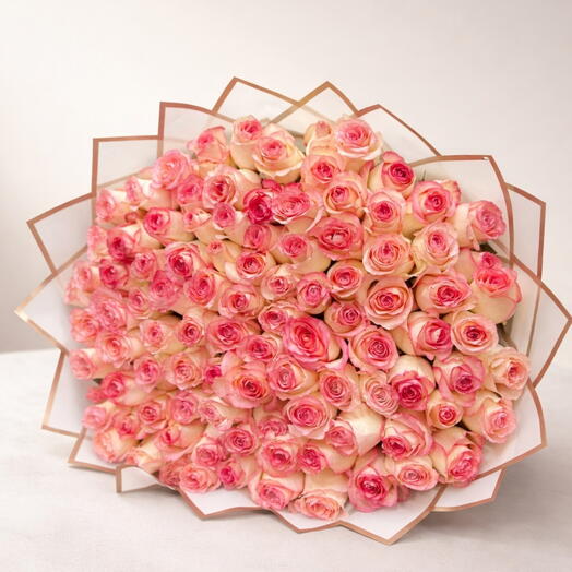 Exquisite 101 Pink Roses Luxury Bouquet