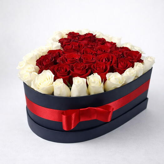 Corazón Rojo   Rosas Blancas