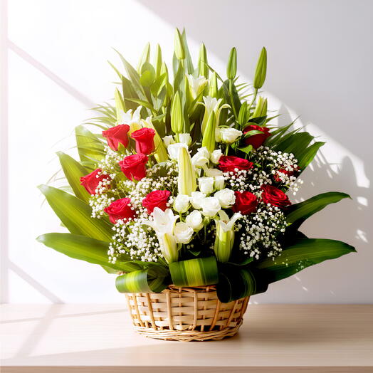 Цветы в корзине💗