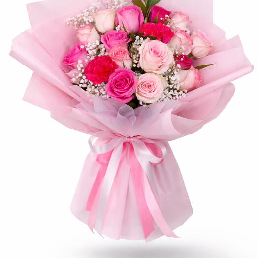Pink Roses Bouquet | Elegant Floral Arrangement