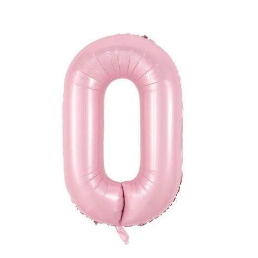 Number 0 pink balloon