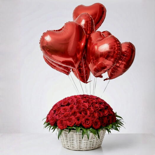 Grand Love Surprise 101 Roses Balloons