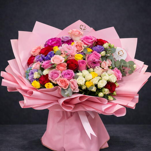 Sweet Celebration Mixed Rose Bouquet