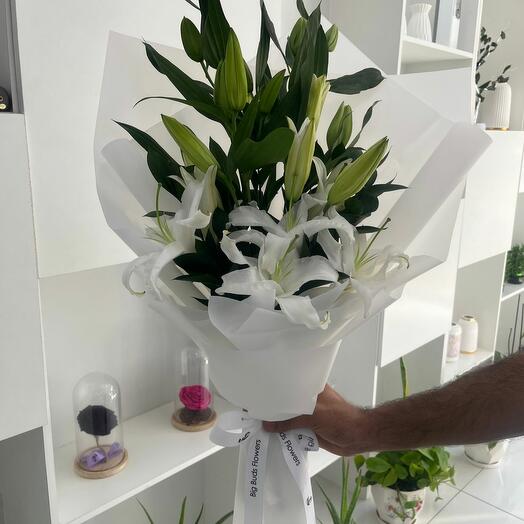 White Lilies Bouquet
