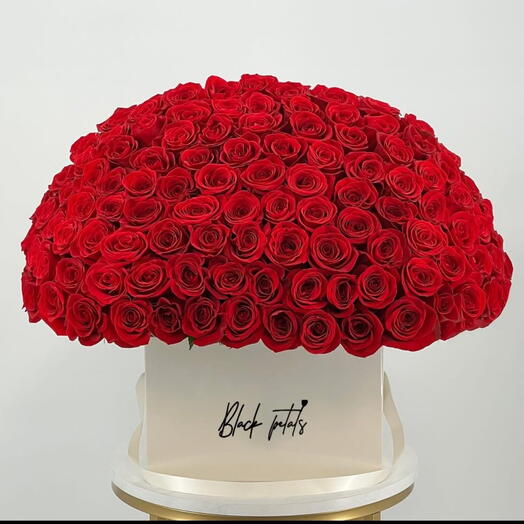 Flowers in a red