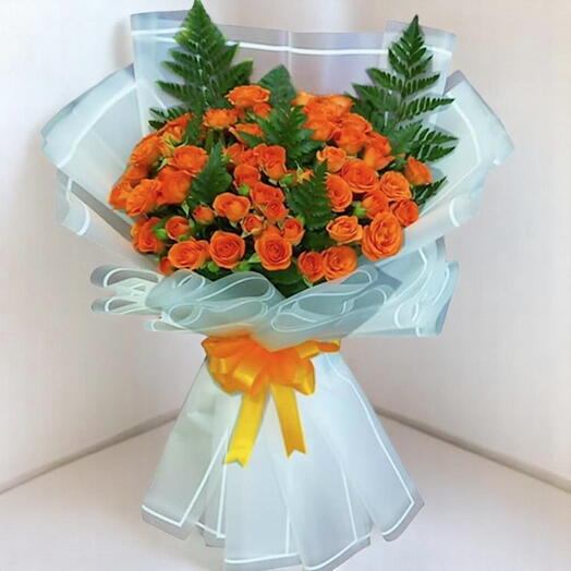 Orange rose bouquet