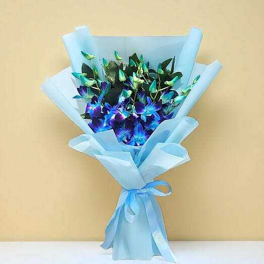 11 Blue Orchid Bouquet