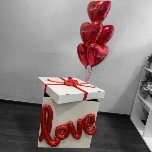 Love surprise Box foil balloons