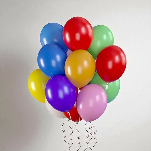 10 globos de látex multicolores para helio