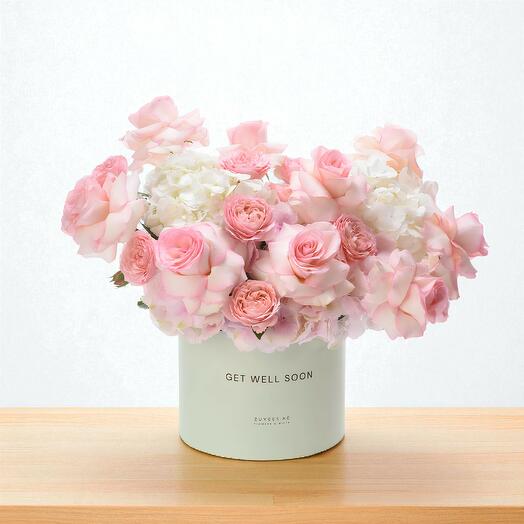 Бокс «Выздоравливай скорее» с розовым таффи