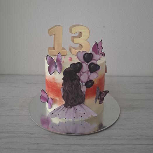 Girl with Balloons (Lady Cake)