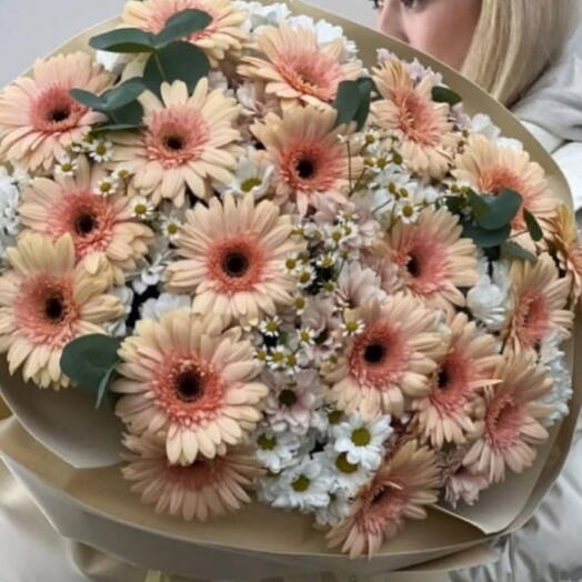 Peache Gerbera Bouquet