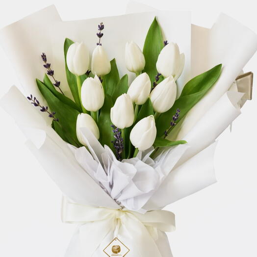 Pure White Tulips Luxe 11