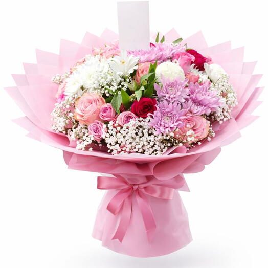 Премиальный смешанный букет цветов - роскошный подарок