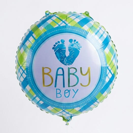 بالون هيليوم إنه صبي - بالون فويل دائري لصبي - بالونات هيليوم للمولود الجديد