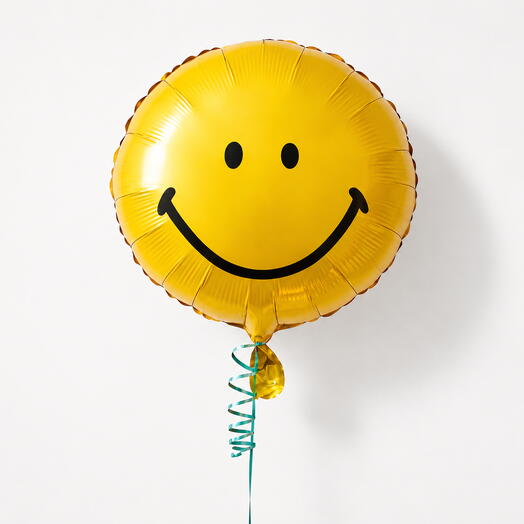 Globo metalizado con cara sonriente(llenado con helio)