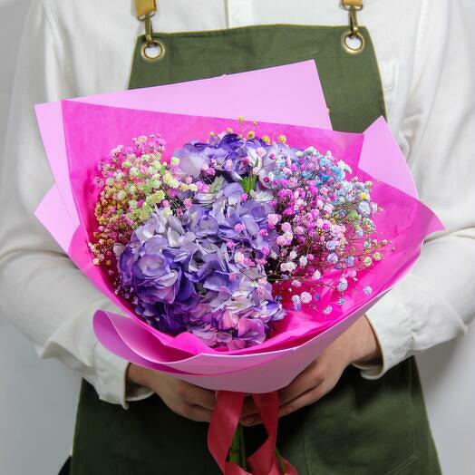 Hydrangea and Gypsophila