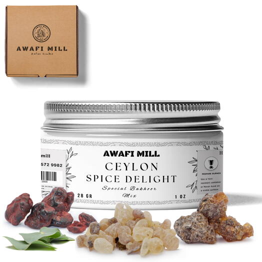 AWAFI MILL Цейлонское пряное наслаждение — премиальная смесь благовоний для бодрящей и воодушевляющей атмосферы — флакон 170 грамм (6 унций)