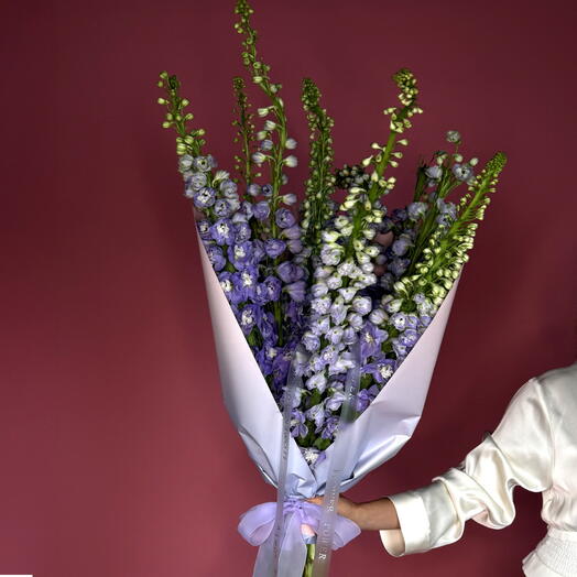 Delphinium Bliss: A Bouquet of 10 Purple Delphinium