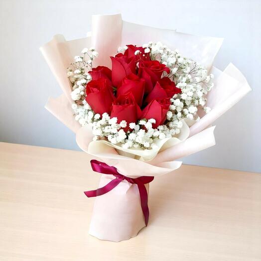 9 Red Roses Bouquet