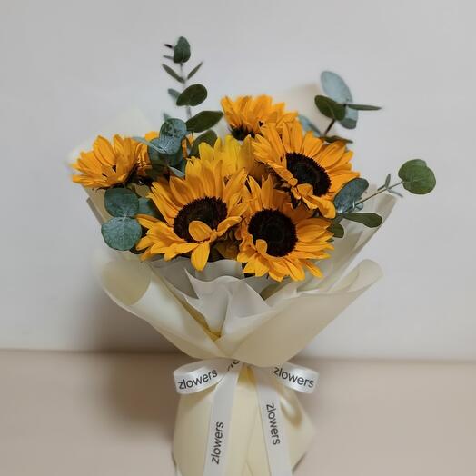 Букет из подсолнухов (7 подсолнухов)