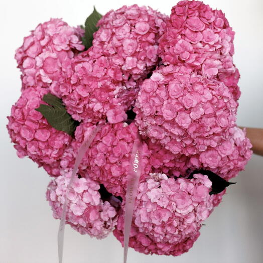 Miu-Miu: Букет фуксиево-розовых гортензий