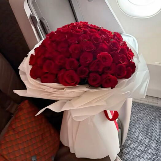 50 Premium Red Roses Luxury Bouquet