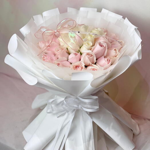 Pure And Sincere _ Soft Pink or Cream White Rose