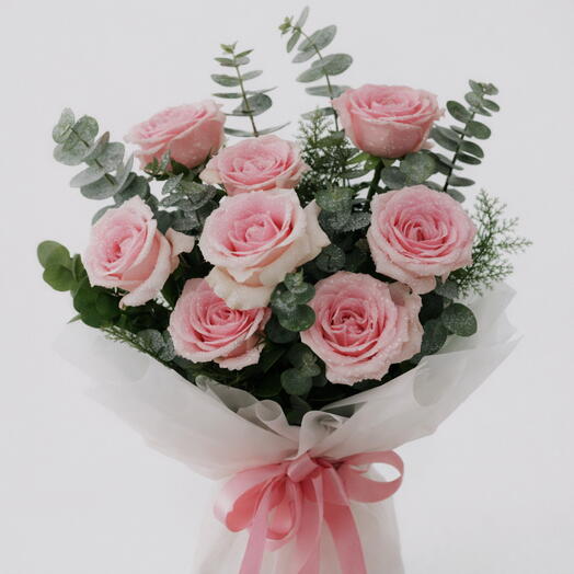 9 Pink Roses  Sweet Gesture