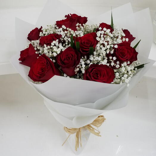 Bouquet of 10 Red Roses